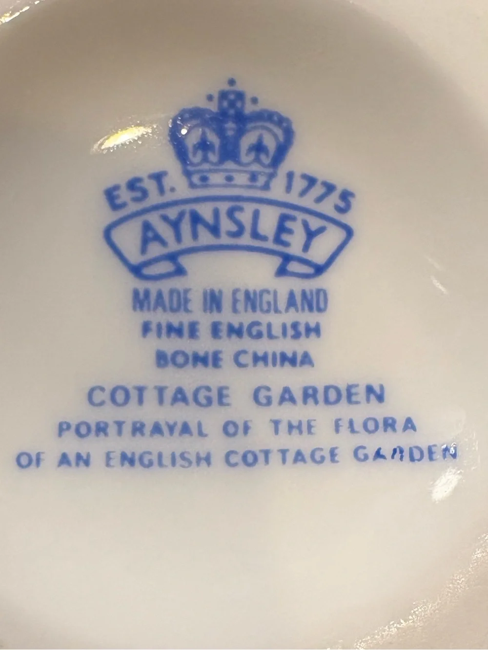 Vintage Aynsley Cottage Garden Porcelain made in England Bud Vase -